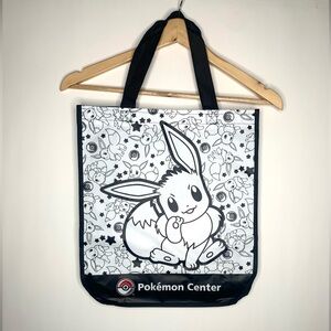 Pokemon 2024 World Championships Honolulu Reusable Tote Bag - Black White Eevee